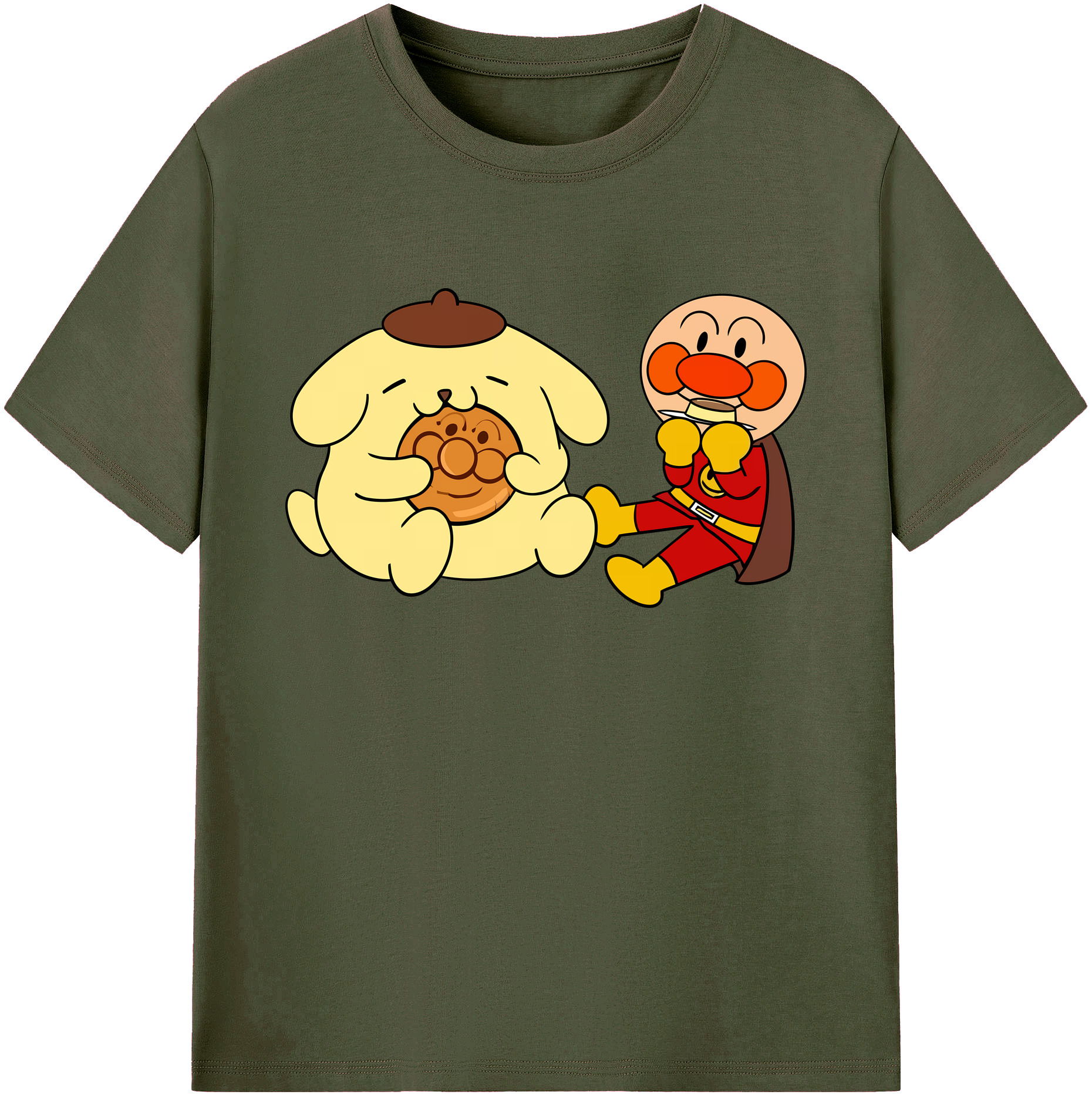 （画像用） アンパンマン Anpanman 綿100％ メンズ半袖Tシャツ｜肌触りやわらか＆通気性